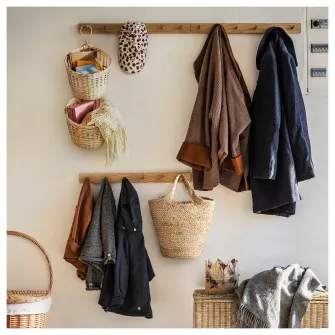 IKEA TOLKNING Cos suspendat, set 2 bucati, lucrat manual bambus