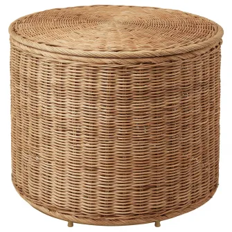 IKEA TOLKNING Pouf cu depozitare, lucrat manual ratan