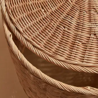 IKEA TOLKNING Pouf cu depozitare, lucrat manual ratan
