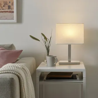 IKEA TOMELILLA Veioza, nichelat/alb, 36 cm