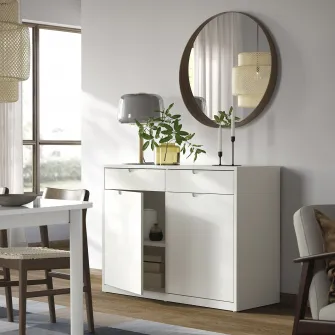 IKEA TONSTAD Bufet, alb murdar, 120x47x91 cm