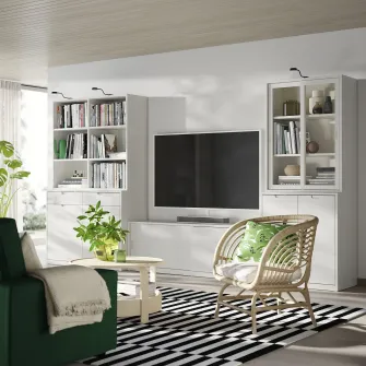 IKEA TONSTAD Bufet, alb murdar, 120x47x91 cm