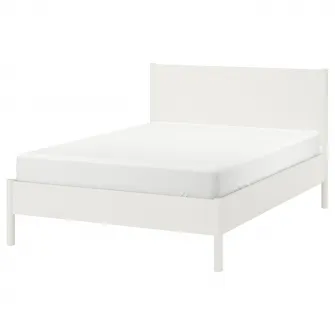 IKEA TONSTAD Cadru pat, alb murdar/Lönset, 160x200 cm