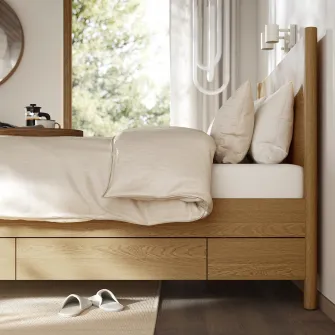 IKEA TONSTAD Cadru pat cu depozitare, frnr stjr, 140x200 cm