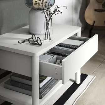IKEA TONSTAD Masuta cafea, alb murdar, 64x40 cm
