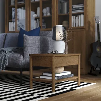 IKEA TONSTAD Masuta cafea, maro furnir stejar vopsit, 64x40 cm