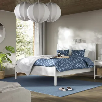 IKEA TONSTAD Mobilier dormitor, set 3 piese, alb murdar, 140x200 cm