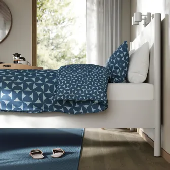 IKEA TONSTAD Mobilier dormitor, set 3 piese, alb murdar, 140x200 cm