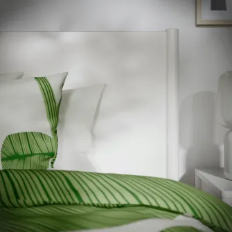 IKEA TONSTAD Mobilier dormitor, set 3 piese, depozitare pentru pat inclusa/alb murdar, 160x200 cm
