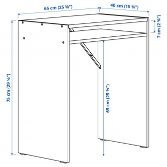 IKEA TORALD / SMÄLLEN Birou si scaun, alb/negru