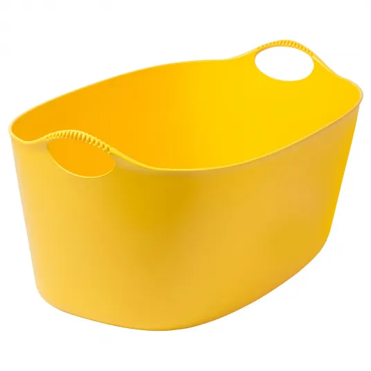 IKEA TORKIS Cos rufe flexibil interior/exterior, galben, 35 l