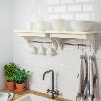 IKEA TORNVIKEN Etajera, alb murdar, 50 cm
