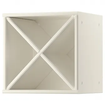 IKEA TORNVIKEN Etajera sticle vin, alb murdar, 40x37x40 cm