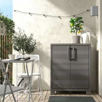 IKEA TORPARÖ Masa cu 2 scaune pliante, exterior, pliabil alb/alb, 70x42 cm