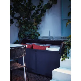 IKEA TOSTERÖ Cutie depozitare, exterior, negru, 129x44x79 cm
