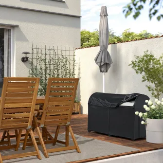 IKEA TOSTERÖ Cutie depozitare, exterior, negru, 129x44x79 cm