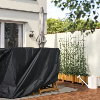 IKEA TOSTERÖ Husa pentru set mobilier, set masa+scaune/negru, 145x145 cm