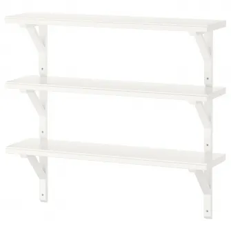 IKEA TRANHULT / SANDSHULT Combinatie etajera, plop vopsit alb, 80x20 cm