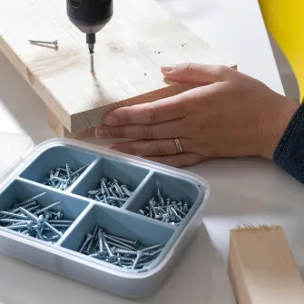 IKEA TRIXIG Set suruburi lemn, 200 piese