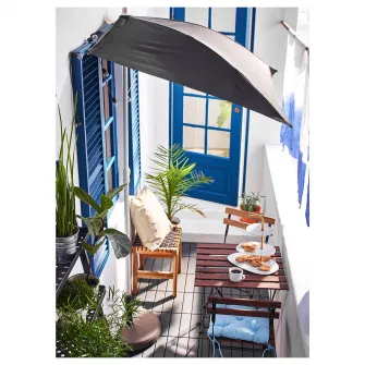 IKEA TÄRNÖ Masa exterior, negru/maro deschis vopsit, 55x54 cm