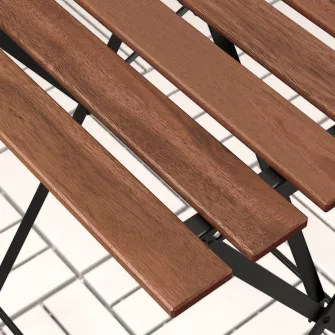 IKEA TÄRNÖ Masa+2 scaune exterior, negru/maro deschis vopsit/Frösön/Duvholmen bej