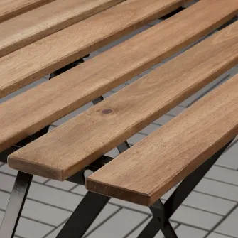 IKEA TÄRNÖ Masa+2 scaune exterior, negru/maro deschis vopsit
