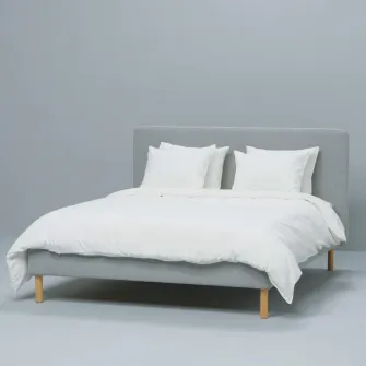 IKEA TÄRNKULLEN Cadru pat tapitat, Tibbleby bej/gri, 140x200 cm