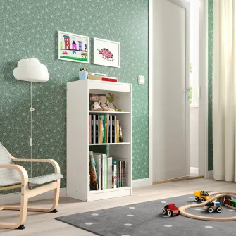 IKEA TROFAST Ansamblu depozitare+polite, alb, 46x30x94 cm