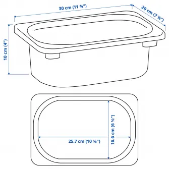 IKEA TROFAST Cutie depozitare, alb, 20x30x10 cm