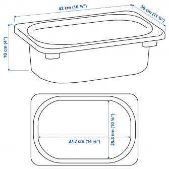 IKEA TROFAST Cutie depozitare, alb, 42x30x10 cm