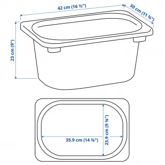 IKEA TROFAST Cutie depozitare, alb, 42x30x23 cm