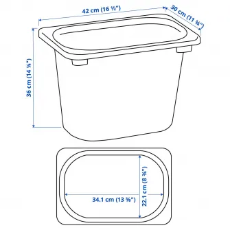 IKEA TROFAST Cutie depozitare, alb, 42x30x36 cm