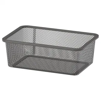IKEA TROFAST Cutie depozitare cu plasa, gri inchis, 20x30x10 cm