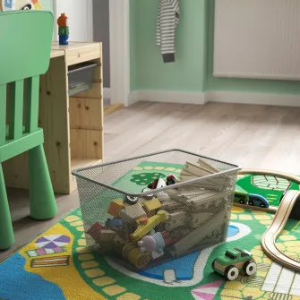 IKEA TROFAST Cutie depozitare cu plasa, gri inchis, 42x30x23 cm