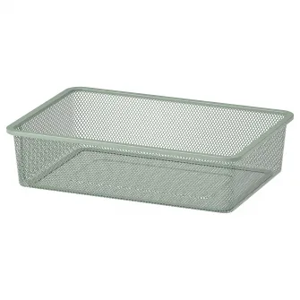 IKEA TROFAST Cutie depozitare cu plasa, verde-gri deschis, 42x30x10 cm