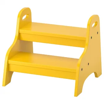 IKEA TROGEN Taburet pentru copii, galben, 40x38x33 cm