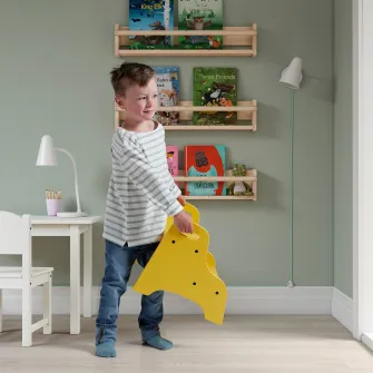 IKEA TROGEN Taburet pentru copii, galben, 40x38x33 cm