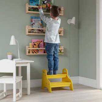 IKEA TROGEN Taburet pentru copii, galben, 40x38x33 cm