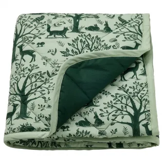 IKEA TROLLDOM Patura matlasata, model animal/verde, 96x96 cm