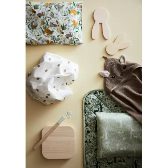 IKEA TROLLDOM Patura matlasata, model animal/verde, 96x96 cm
