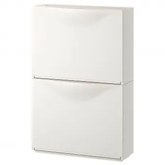 IKEA TRONES Dulap pantofi/depozitare, alb, 52x18x39 cm