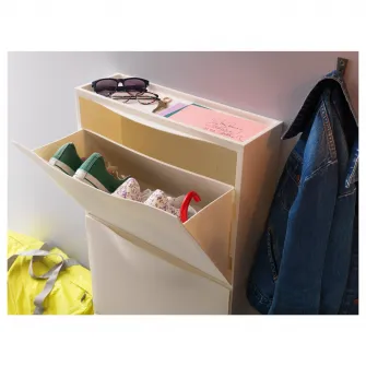 IKEA TRONES Dulap pantofi/depozitare, alb, 52x18x39 cm