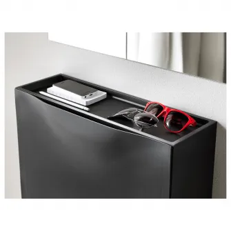 IKEA TRONES Dulap pantofi/depozitare, negru, 52x18x39 cm