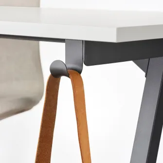 IKEA TROTTEN Birou, alb/antracit, 160x80 cm