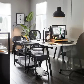 IKEA TROTTEN Comoda, antracit, 34x56 cm