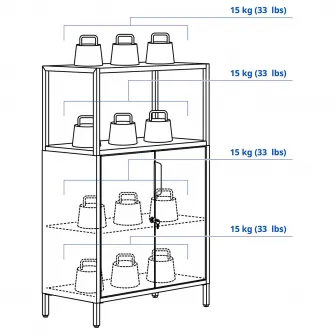 IKEA TROTTEN Corp cu usi, antracit, 70x35x110 cm
