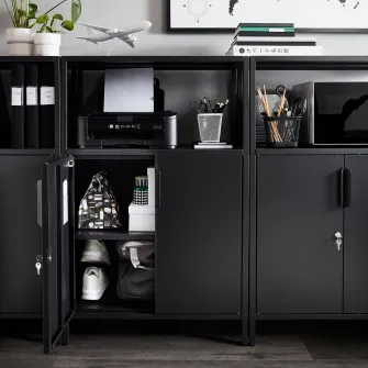 IKEA TROTTEN Corp cu usi, antracit, 70x35x110 cm