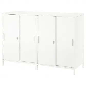 IKEA TROTTEN Corp cu usi glisante, alb, 160x110 cm
