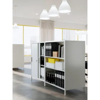 IKEA TROTTEN Corp cu usi glisante, alb, 160x110 cm