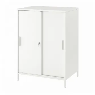 IKEA TROTTEN Corp cu usi glisante, alb, 80x55x110 cm